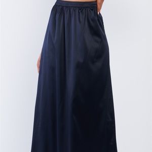 Satin High Waist flowing Maxi Skirt